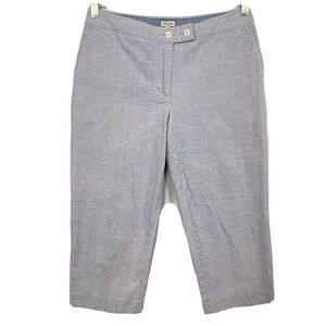Bobby Jones Pants Womens Sz 4 Blue Glen Plaid Golf Capri  Cotton Stretch‎